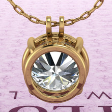 Load image into Gallery viewer, 10 CT Round Cut Solitaire Basket Moissanite Necklace D Color