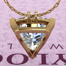 Load image into Gallery viewer, 10 CT Trilliant Cut Solitaire Basket Moissanite Necklace D Color