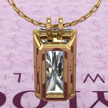Load image into Gallery viewer, 12 CT Elongated Radiant Cut Solitaire Basket Moissanite Necklace D Color