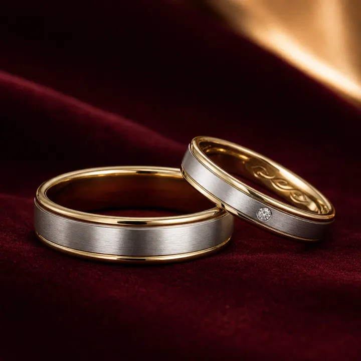 Jewelry for couples design illustration