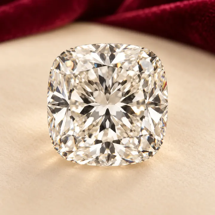 Cushion lab-grown diamonds design illustration