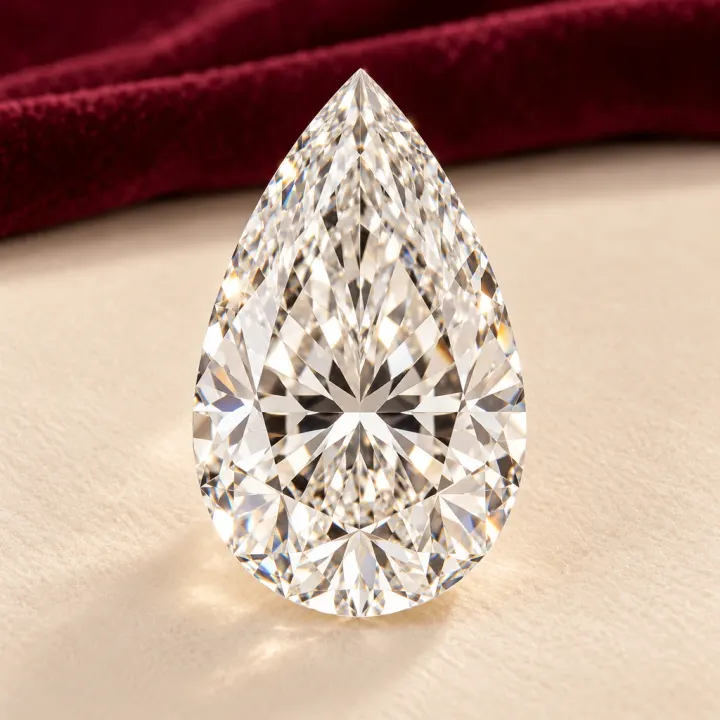 Pear lab-grown diamonds design illustration